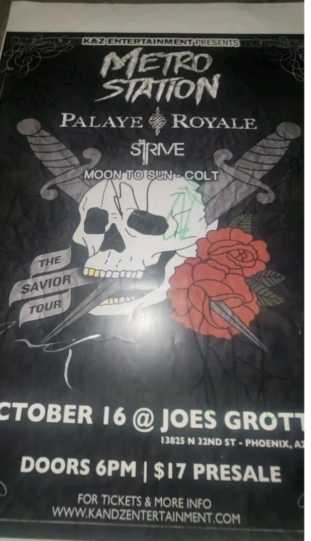 Metro Station Signed Official Tour Poster, image 2