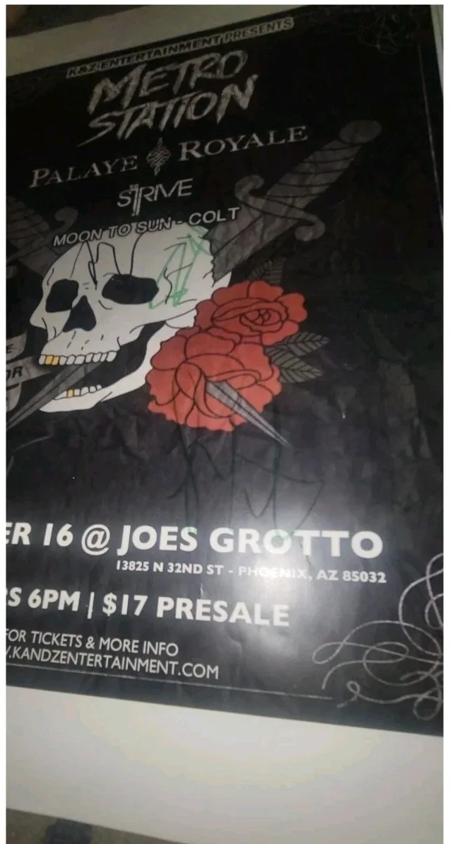 Metro Station Signed Official Tour Poster, image 3