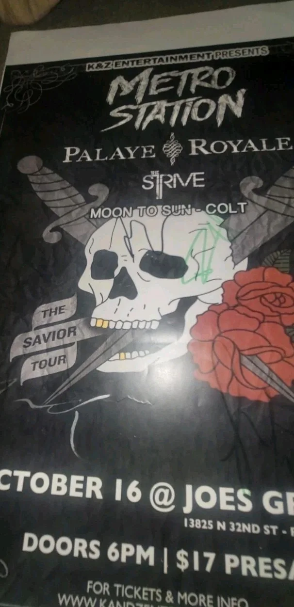 Metro Station Signed Official Tour Poster, image 5