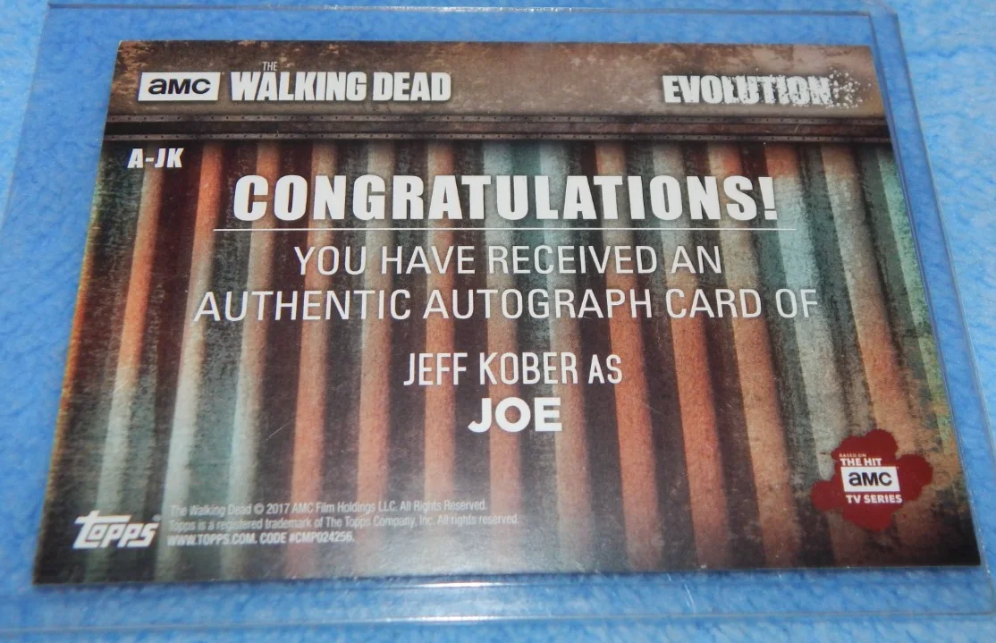 Jeff Kober — 2017 Topps AMC The Walking Dead Evolution Jeff Kober Autograph Card as Joe A-JK, image 2