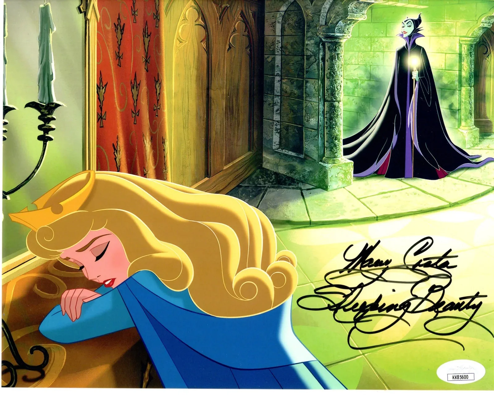 Mary Costa — Mary Costa signed 8x10 Metallic Photo Princess Aurora Sleeping Beauty JSA