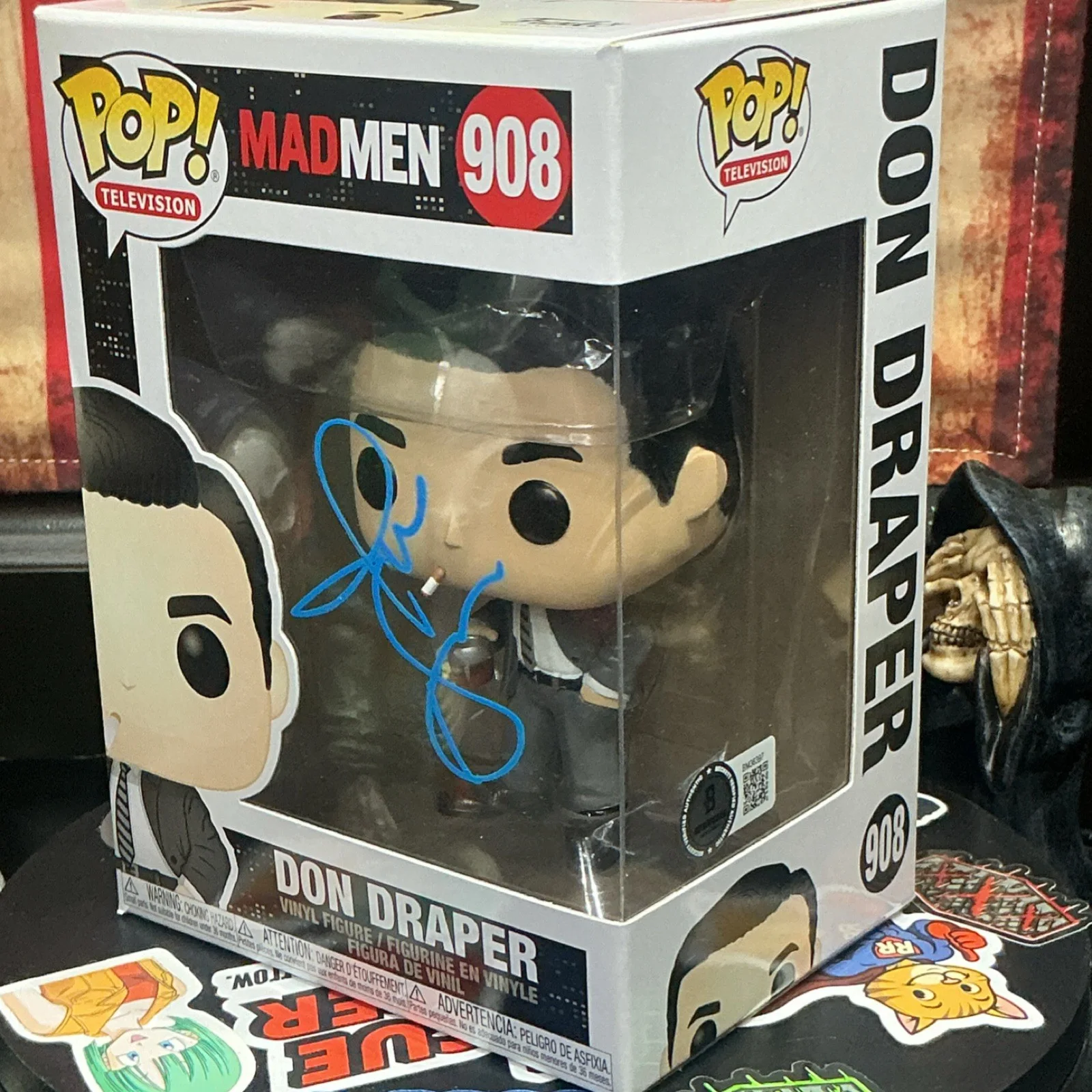 Funko Pop Mad Men Don Draper #908 Jon Hamm Autographed Beckett certified, image 2