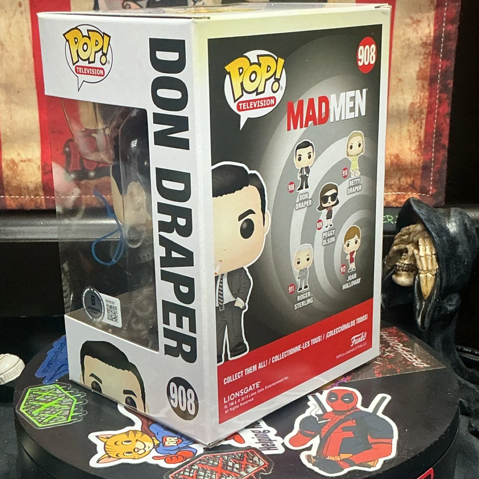 Funko Pop Mad Men Don Draper #908 Jon Hamm Autographed Beckett certified, image 5