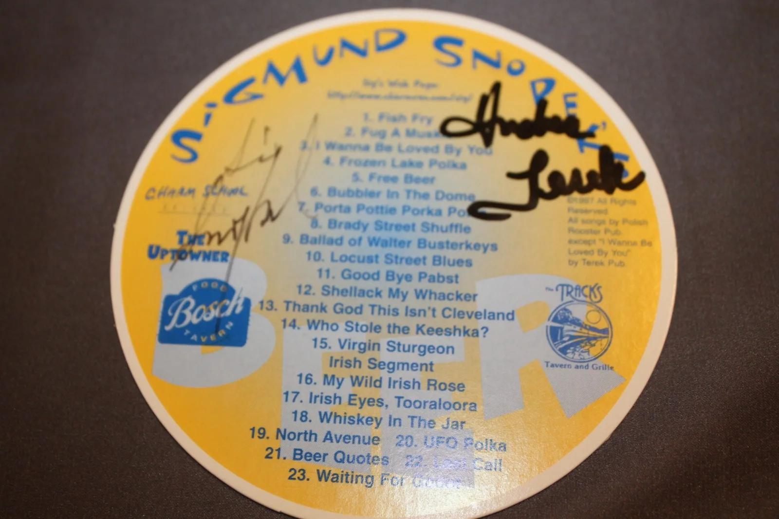 SIGNED: Sigmund Snopek's BEER CD signed by Sigmund and co-star Andrea Terek, изображение 2