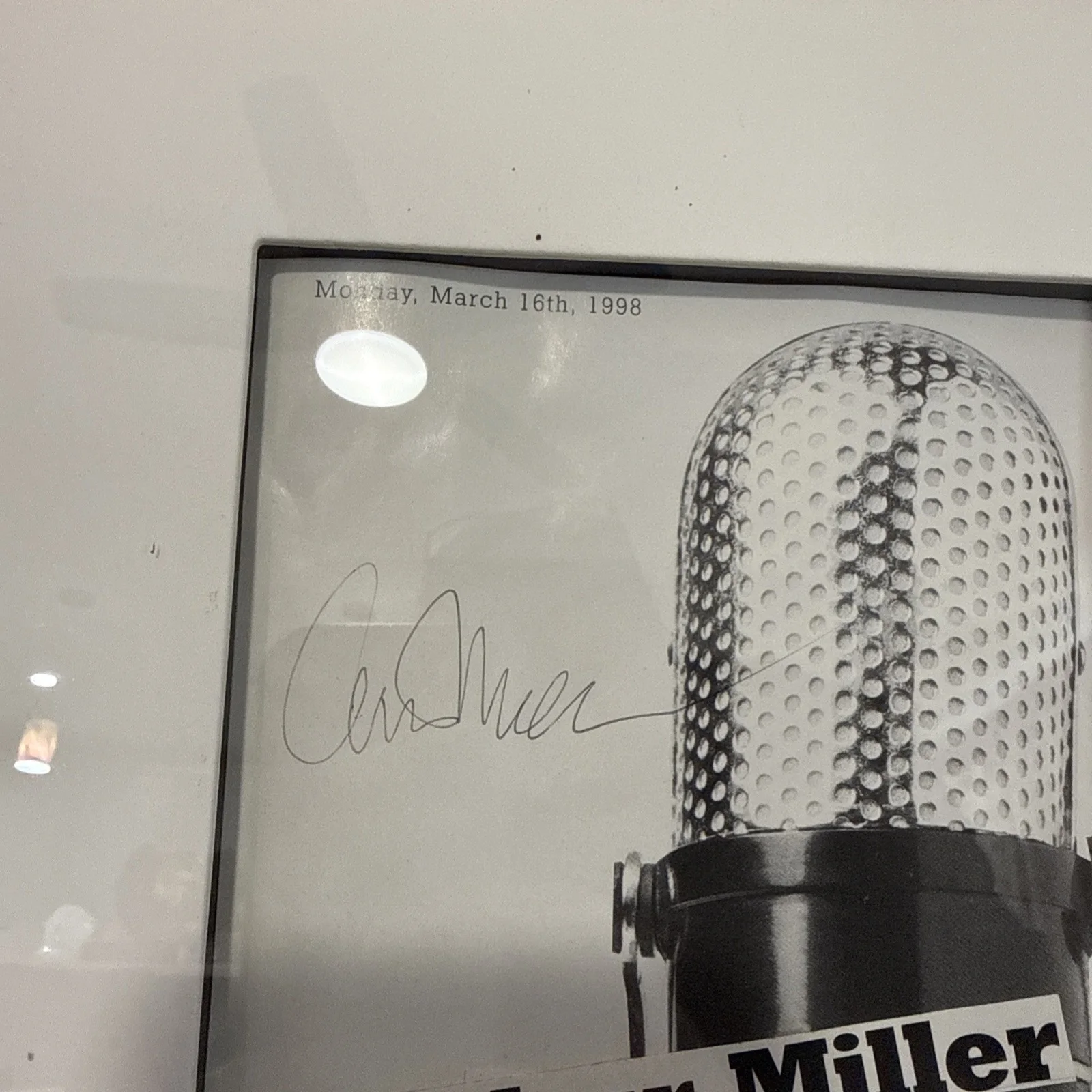 Play Writer Arthur Miller Framed Autograph 3-16-1998 Arthur Miller On The Air, изображение 2