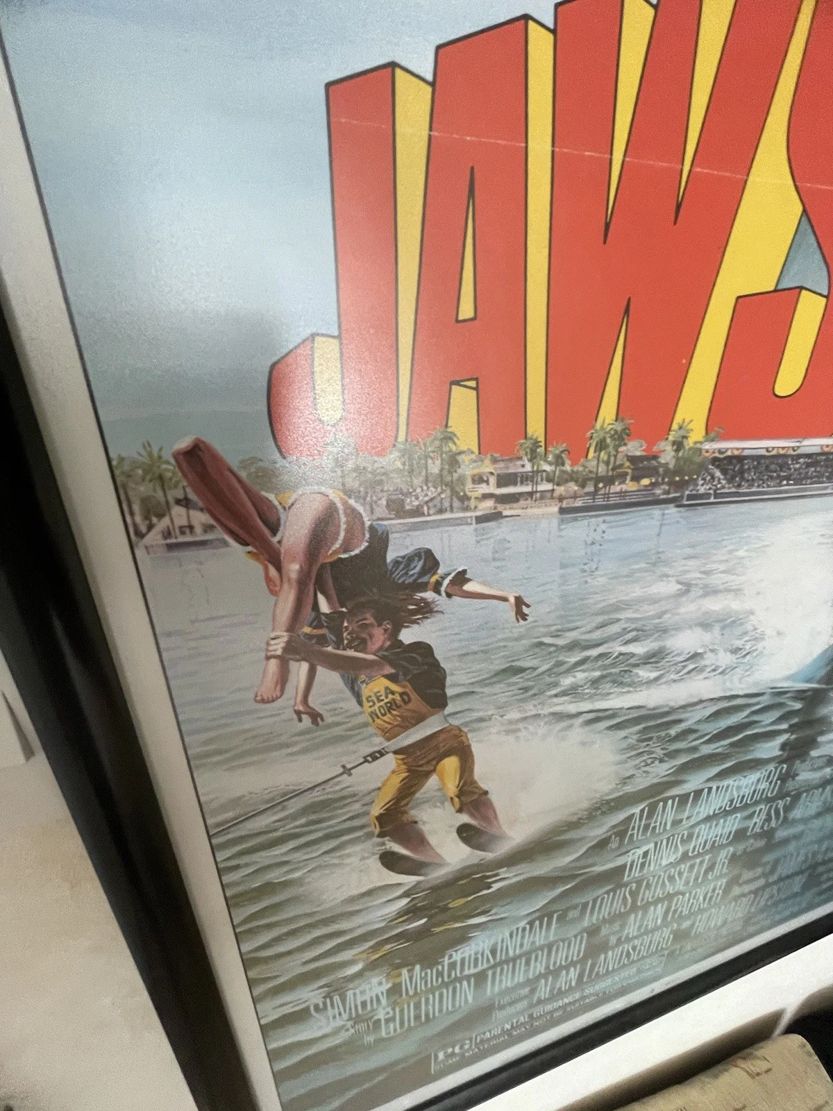 Jaws 3D Original Cinema One Sheet Poster 27x40 Rare, изображение 5