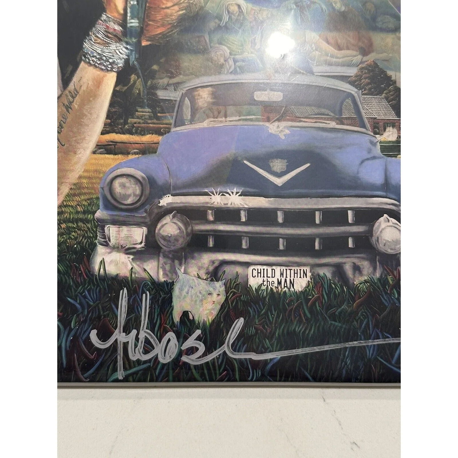 Sebastian Bach SIGNED LP Child Within the Man BLUE COLOR Vinyl Record AUTOGRAPH, image 2