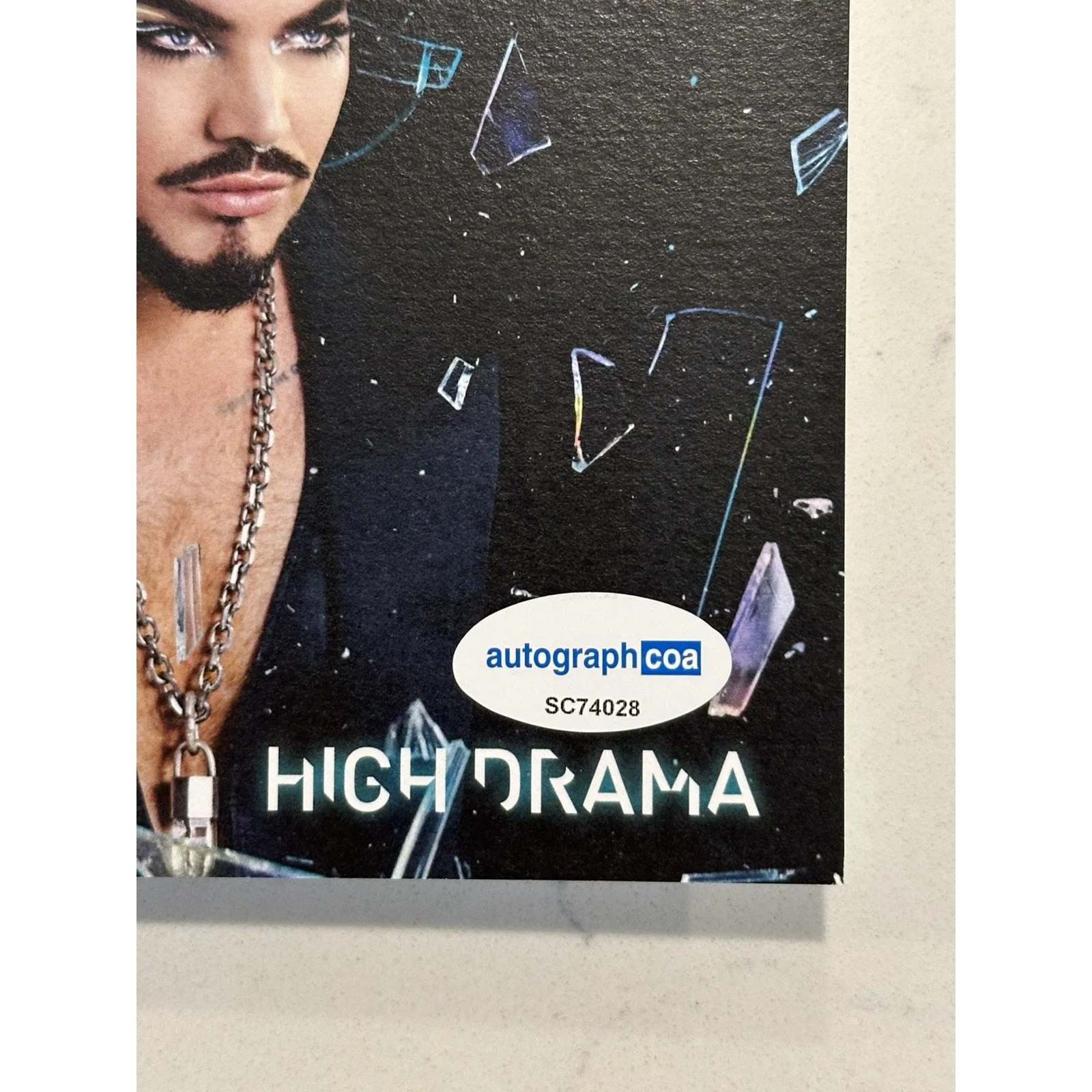 Adam Lambert - COA High Drama Cd with Signed / Autographed Art card ACOA, image 4
