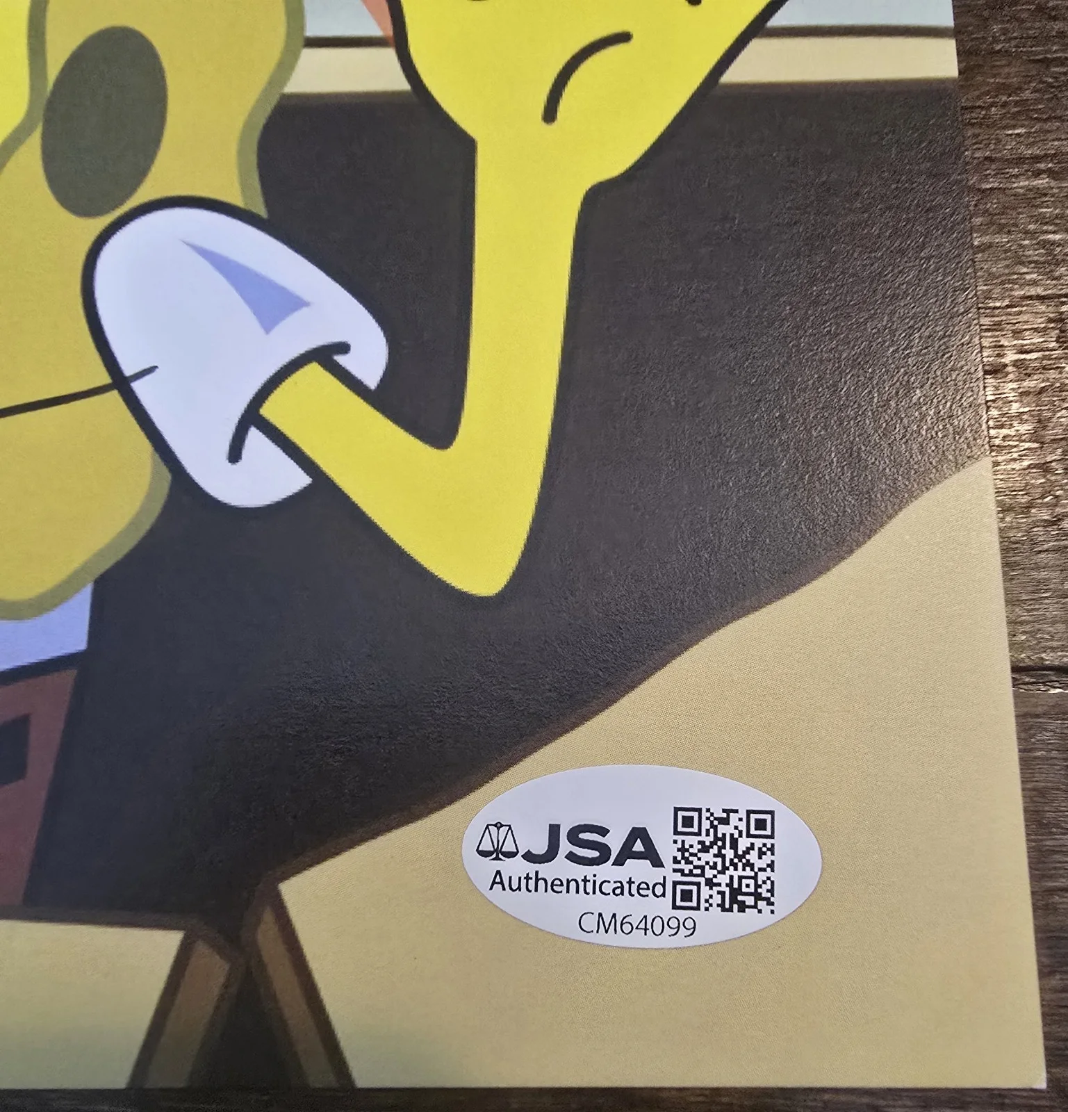 Tom Kenny — Tom Kenny signed SpongeBob 8x10 picture with I love your Imagin-AAAAAAA-tion ans, изображение 2
