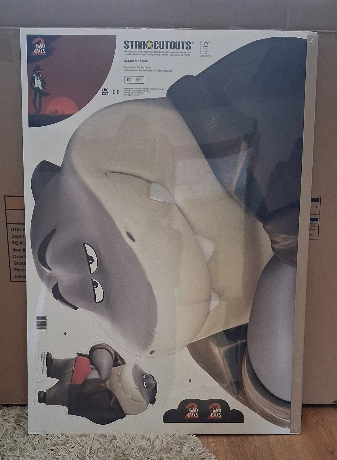 SC4808 Mr Shark The Bad Guys 2 Cardboard Cut Out Height 136cm by StarCutouts, изображение 2