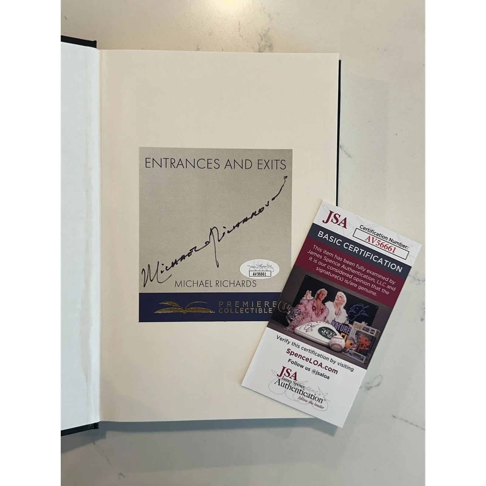Michael Richards — MICHAEL RICHARDS Seinfeld Kramer SIGNED ENTRANCES EXITS Book AUTOGRAPHED COA #2, image 2