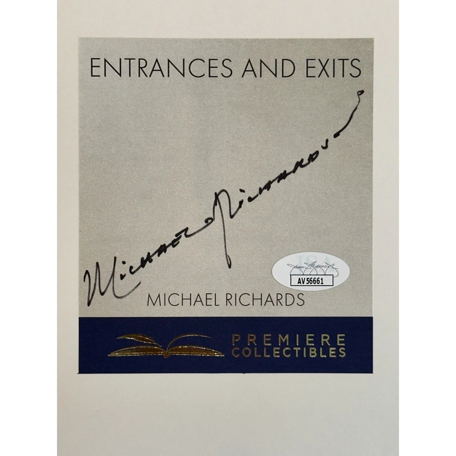 Michael Richards — MICHAEL RICHARDS Seinfeld Kramer SIGNED ENTRANCES EXITS Book AUTOGRAPHED COA #2, image 5