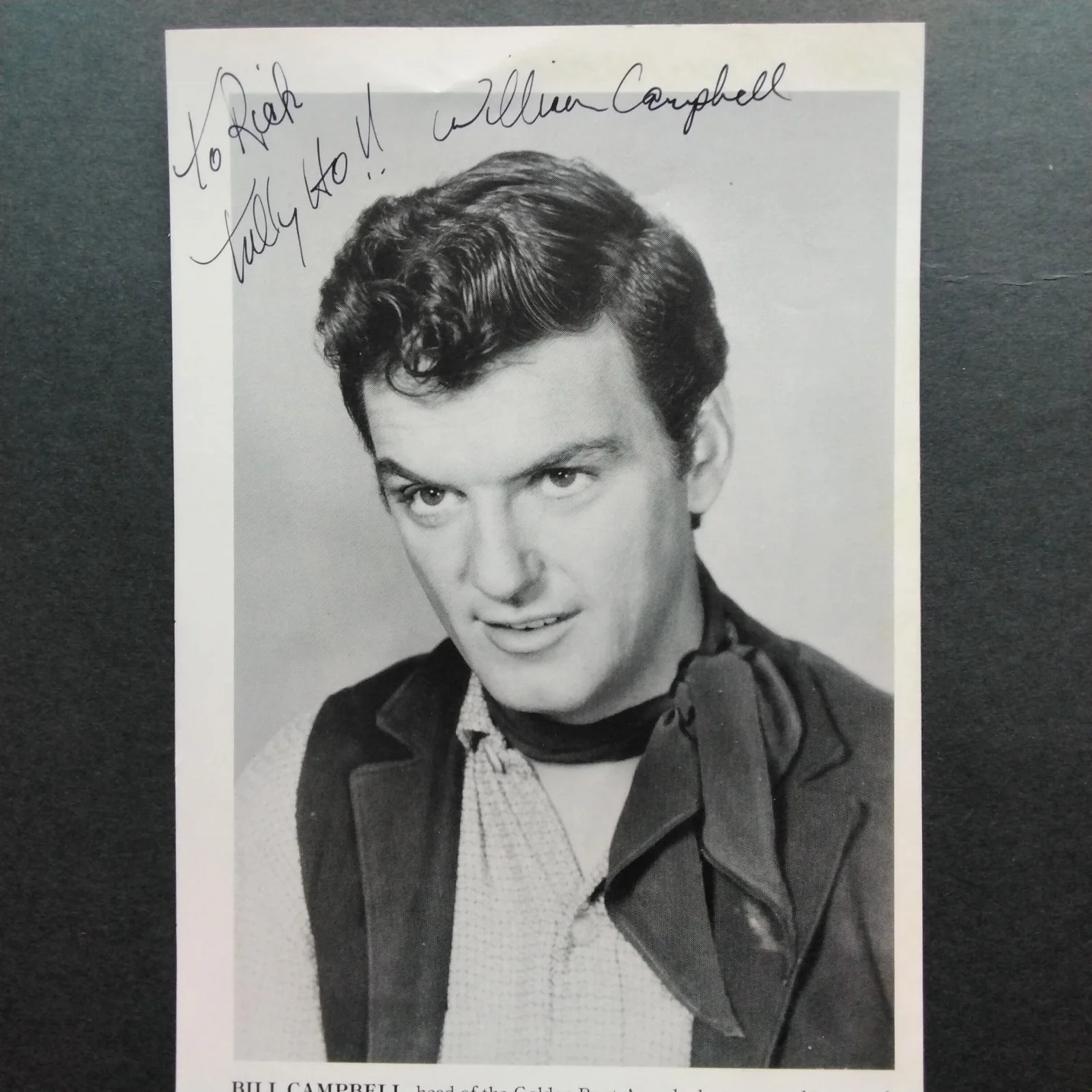William Campbell SIGNED Photo Movie Actor Star Trek Love Me Tender Naked & Dead, изображение 2