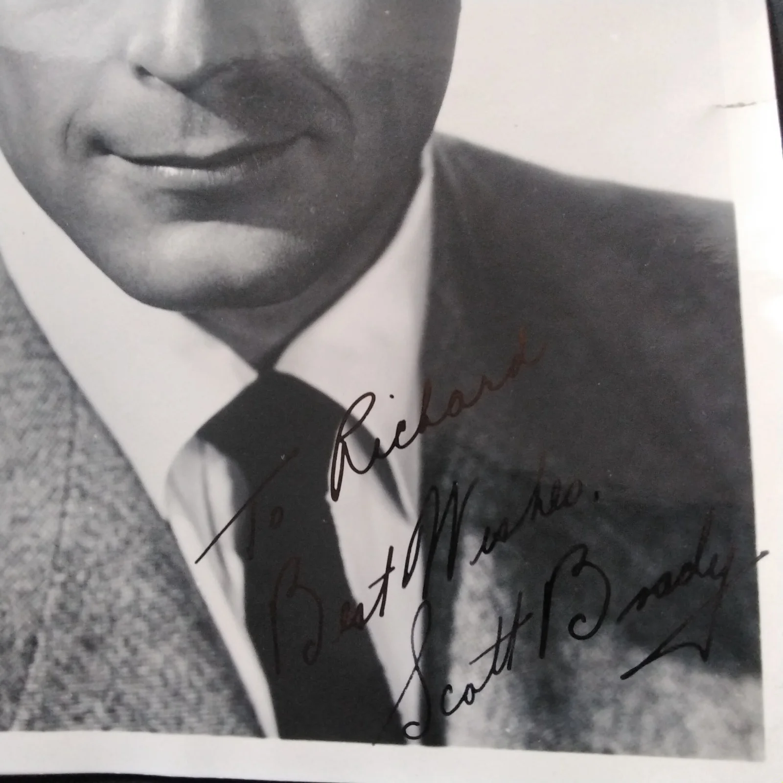 Scott Brady SIGNED Photo Movie TV Actor Johnny Guiter China Syndrome Gremlins, изображение 3