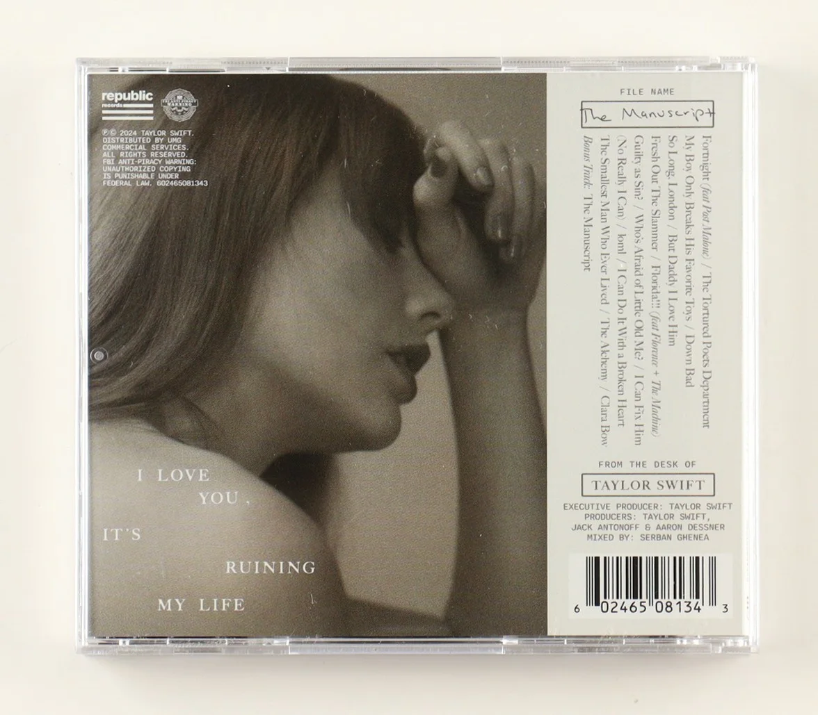 Taylor Swift Signed "The Tortured Poets Department" CD Album Insert (JSA), изображение 3