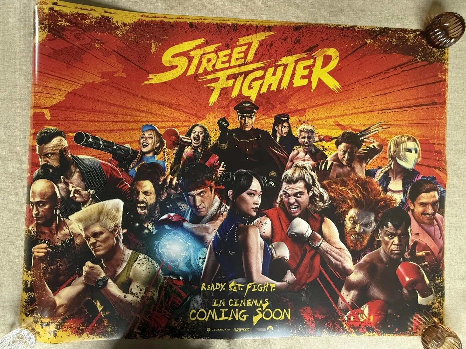 Street Fighter UK Original Cinema Quad Poster 30"x40" Double sided mint teaser, изображение 3