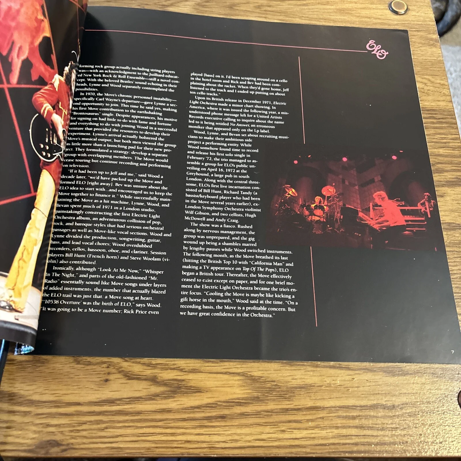 ELO Electric Light Orchestra Afterglow Epic Record INSERT only 1990, image 4