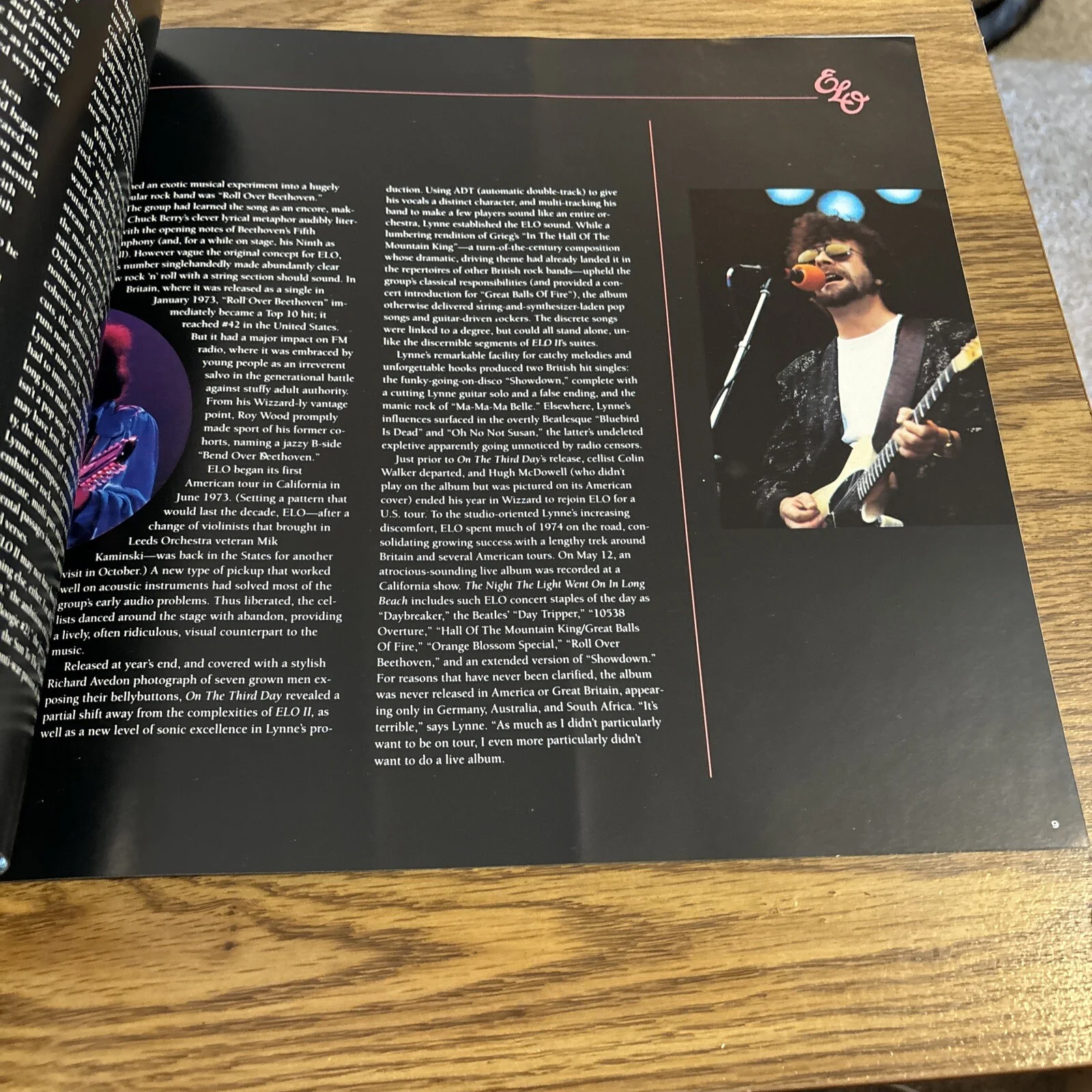 ELO Electric Light Orchestra Afterglow Epic Record INSERT only 1990, image 5