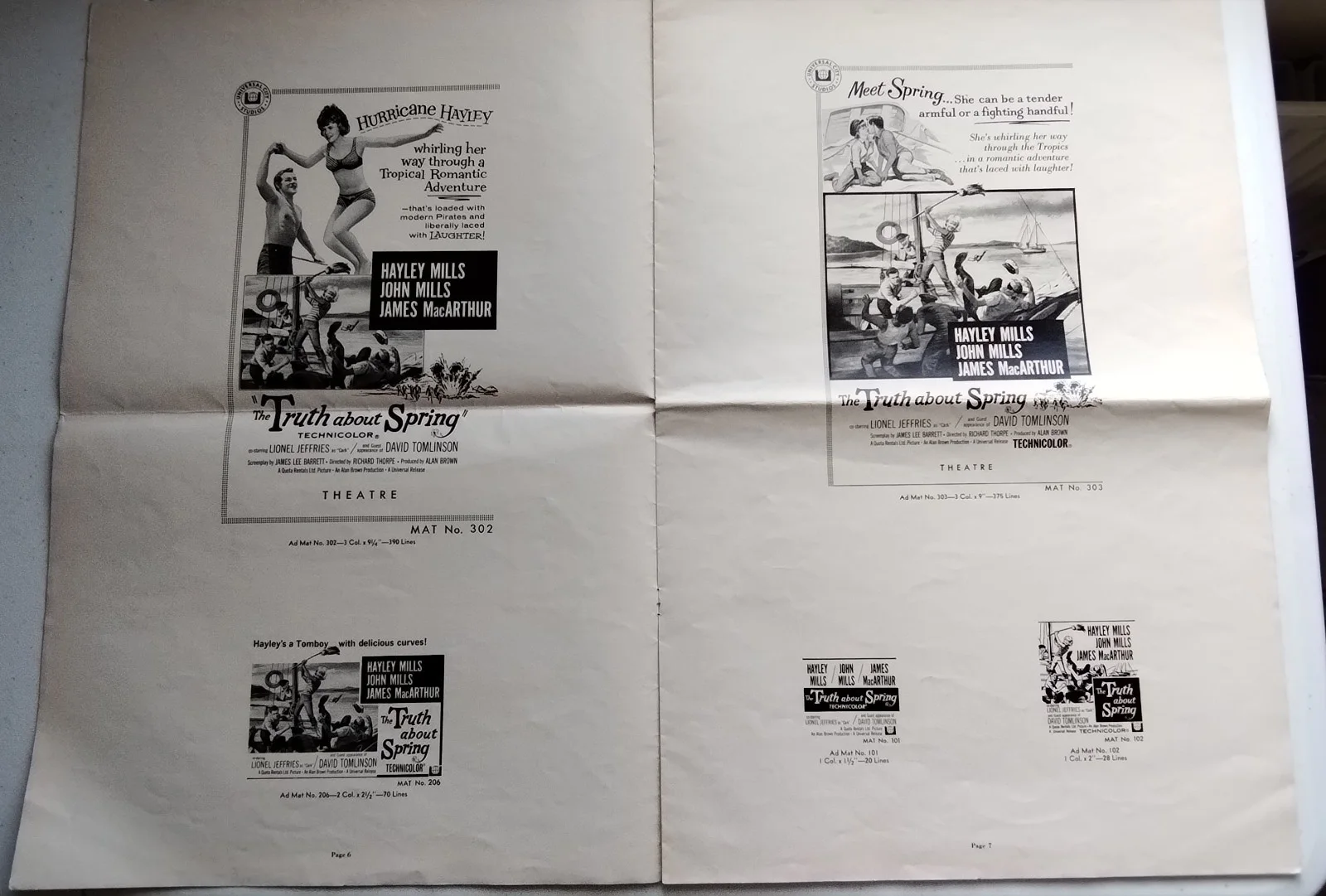 THE TRUTH ABOUT SPRING, SHOWMANS MANUAL, 1965. ORIGINAL, image 5