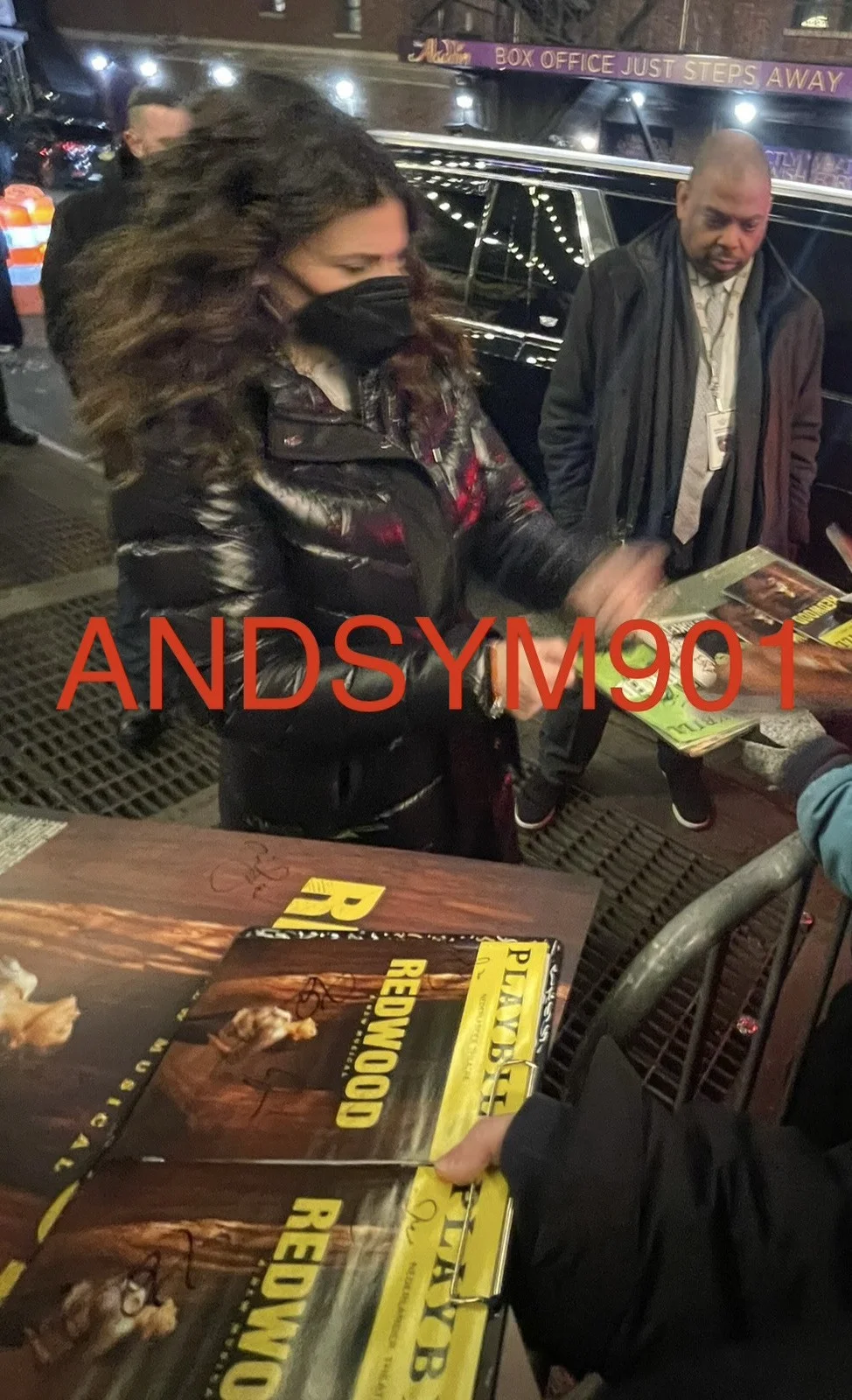 SALE! PROOF Idina Menzel Cast Signed X6 Redwood Broadway Poster Wicked Rent, изображение 3