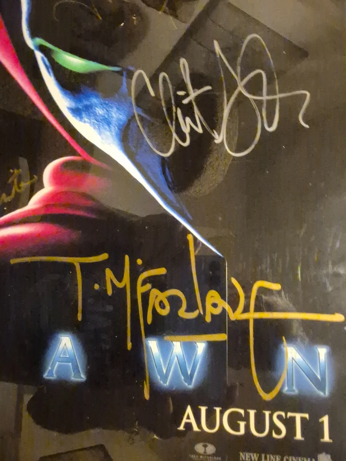 SEE BELOW — Signed Spawn Signed Movie Poster Todd McFarlane-MJ WHITE ,2 more Rare teaser Aug, изображение 5