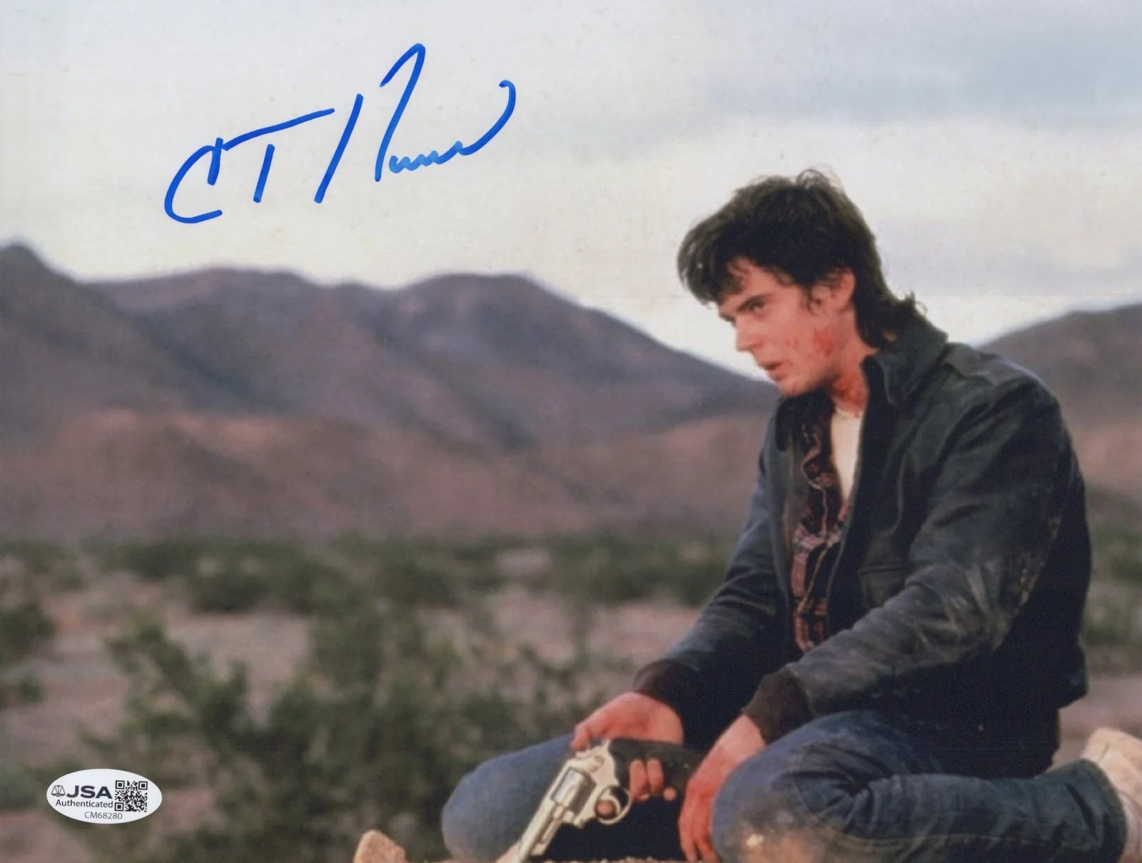 C. THOMAS HOWELL — C. THOMAS HOWELL Signed THE HITCHER 8x10 Photo JIM HALSEY AUTHENTIC JSA COA