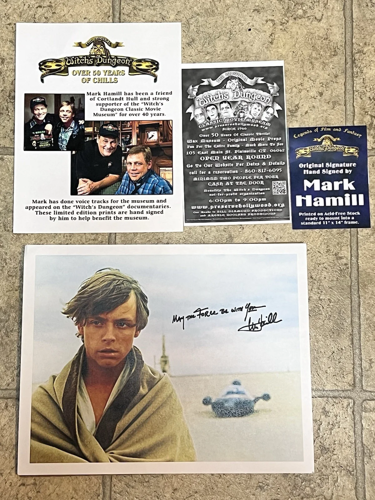 MARK HAMILL Signed Star Wars LUKE SKYWALKER 11x14 Auto / Rare Inscription Quote, изображение 2