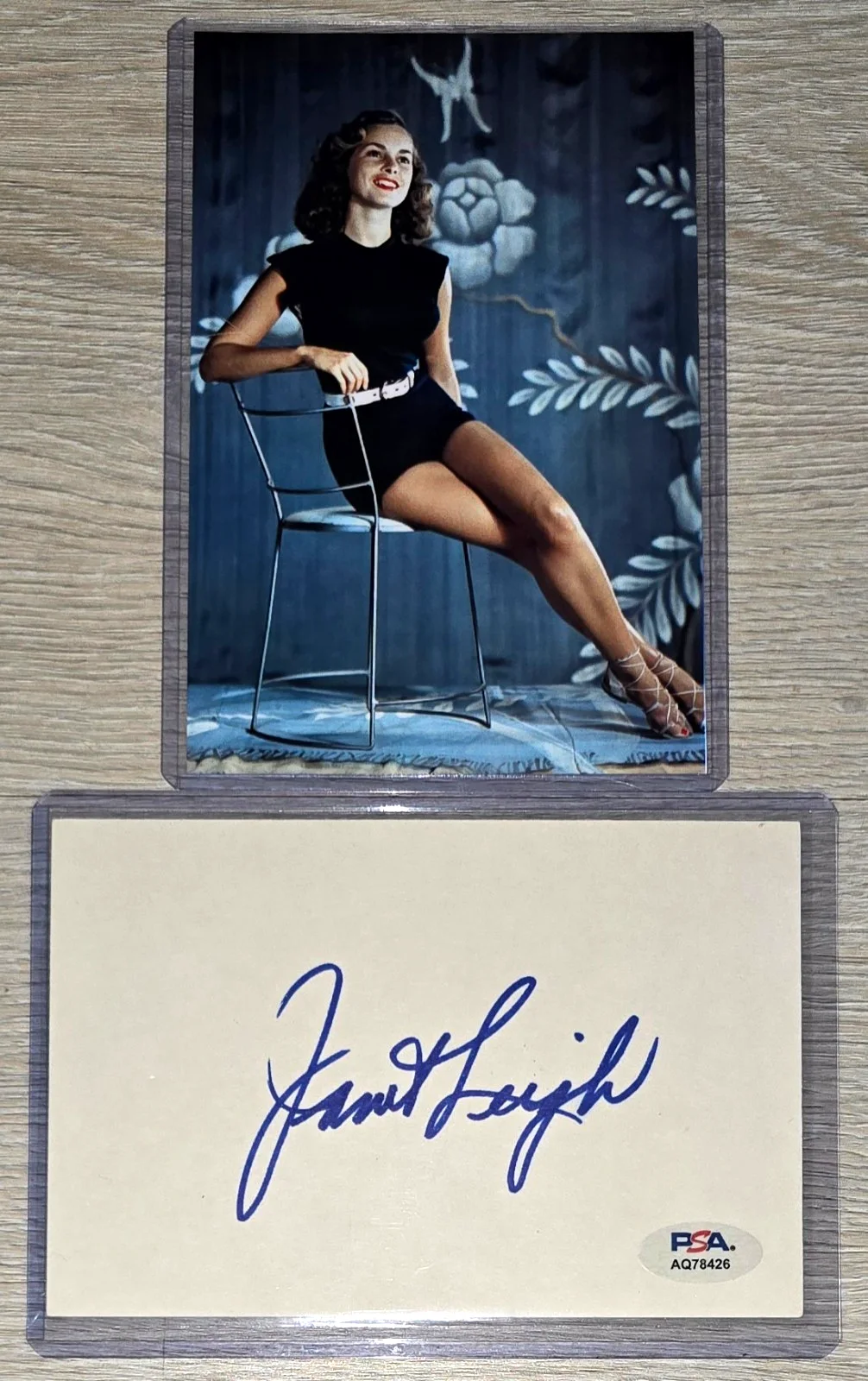 Janet Leigh — Janet Leigh Autograph PSA DNA Authentic Signed 4x6 Index Card Legend Signature
