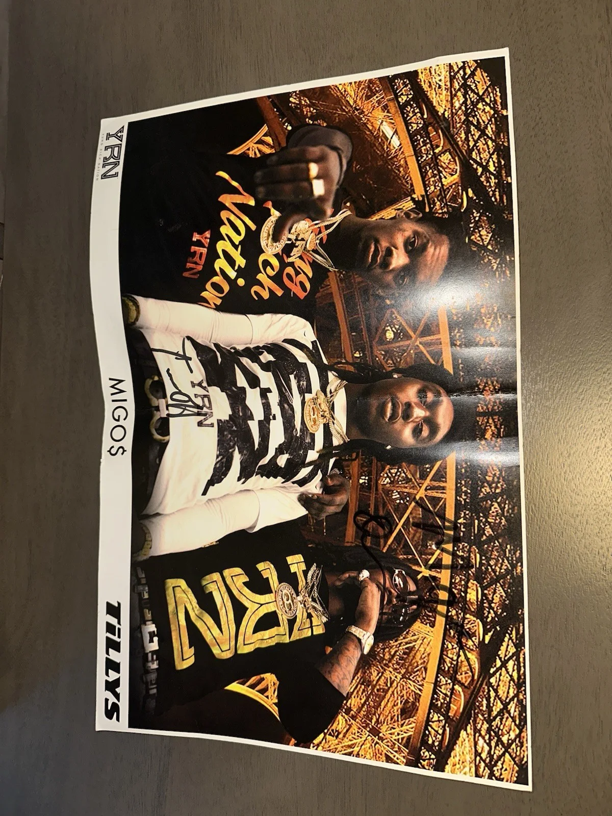 TAKEOFF & QUAVO - YRN - Original Autographed Rap Group Poster from Tillys, image 2