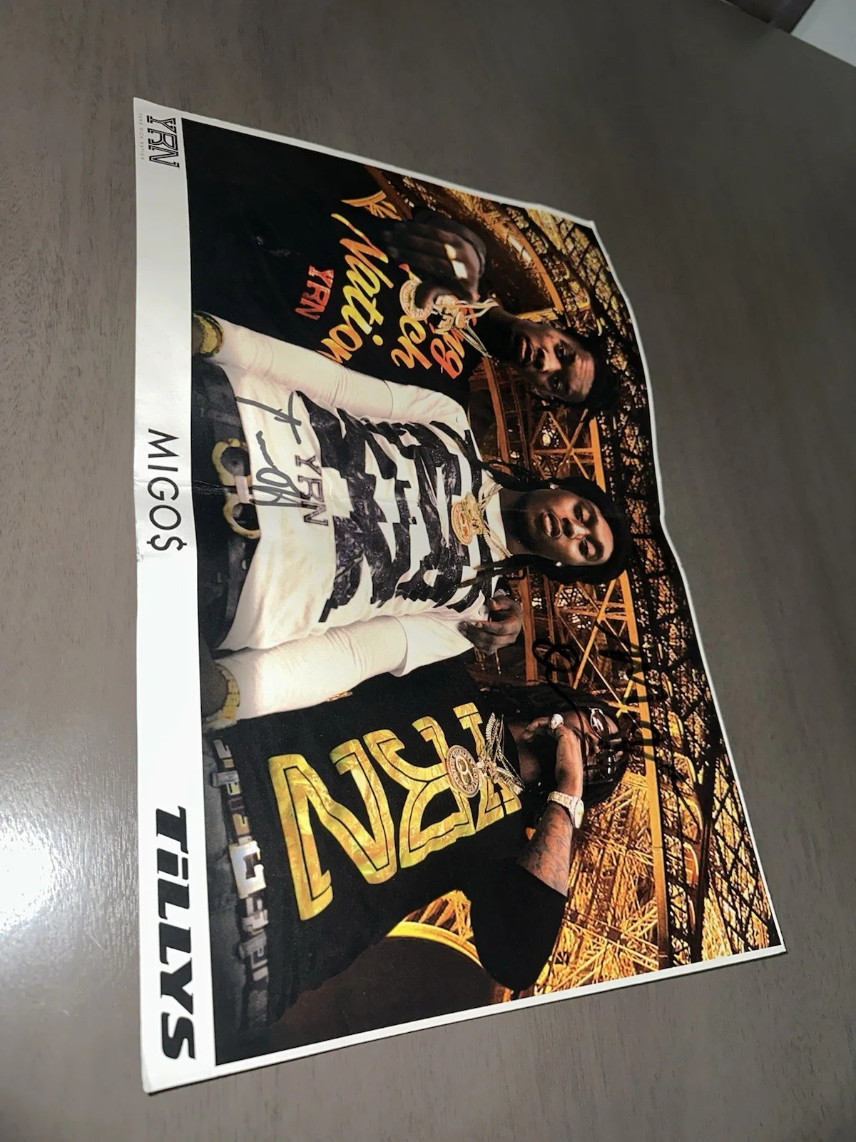 TAKEOFF & QUAVO - YRN - Original Autographed Rap Group Poster from Tillys, image 4