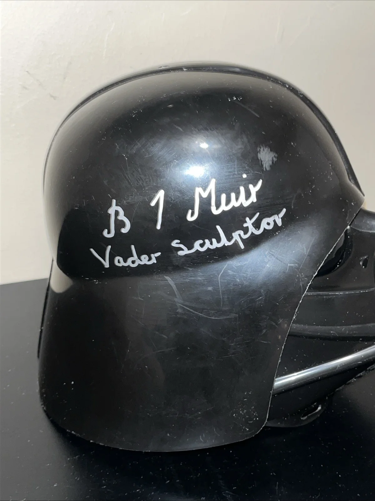 Brian Muir — Darth Vader Autographed Helmet Signed By Brian Muir Sculptor, image 2