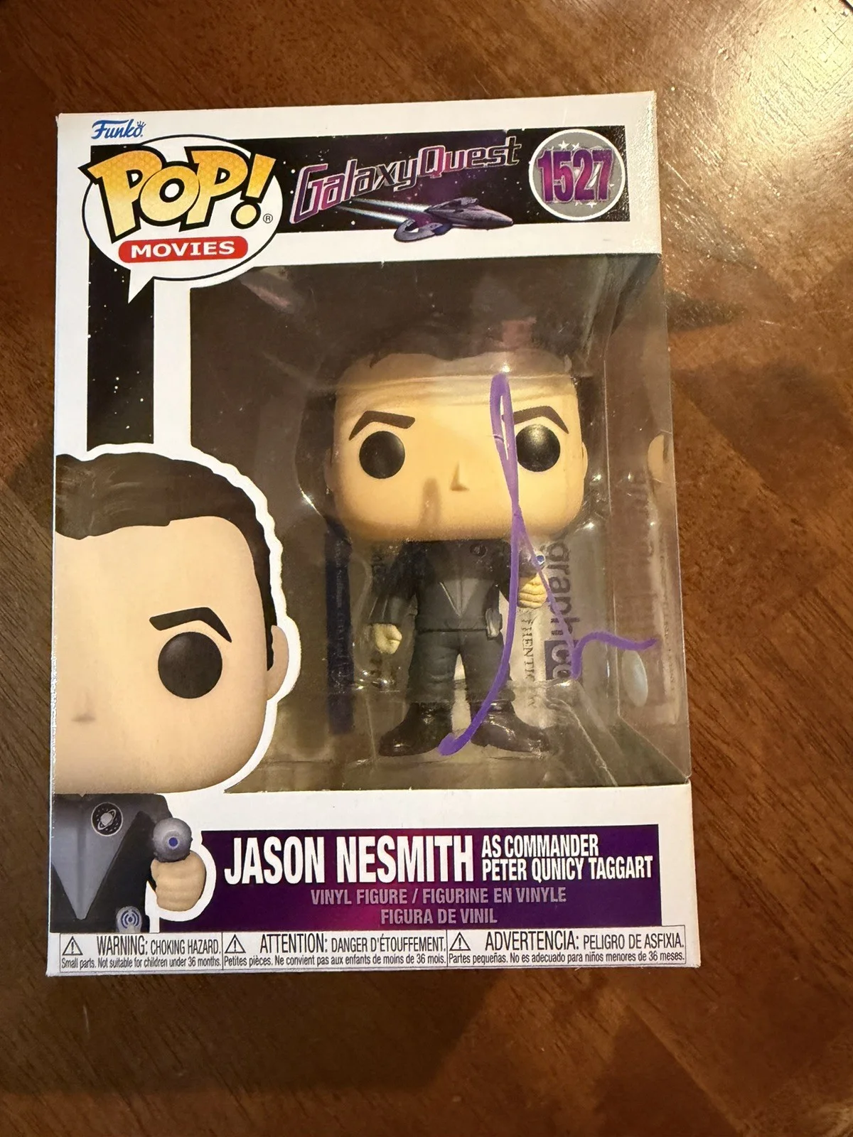 tim allen — Tim Allen Signed Auto Galaxy Quest Jason Nesmith Funko Pop #1527 ACOA SP37074