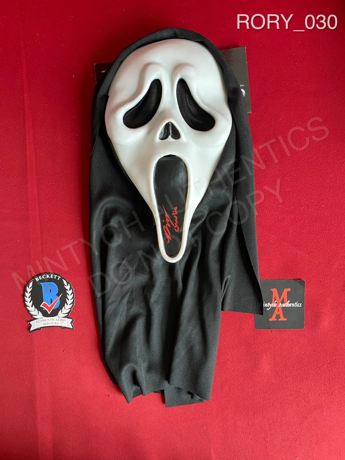 Rory Culkin — Rory Culkin autographed signed Ghost Face Fun World Mask Scream Beckett