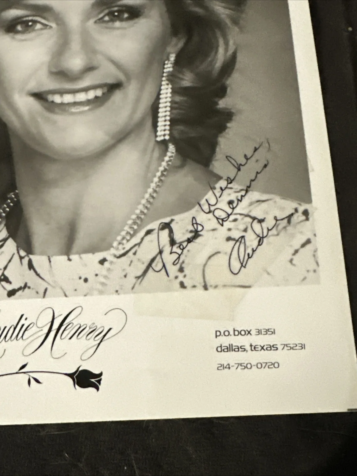 Autographed Publicity Photo of Singer AUDIE HENRY, image 2
