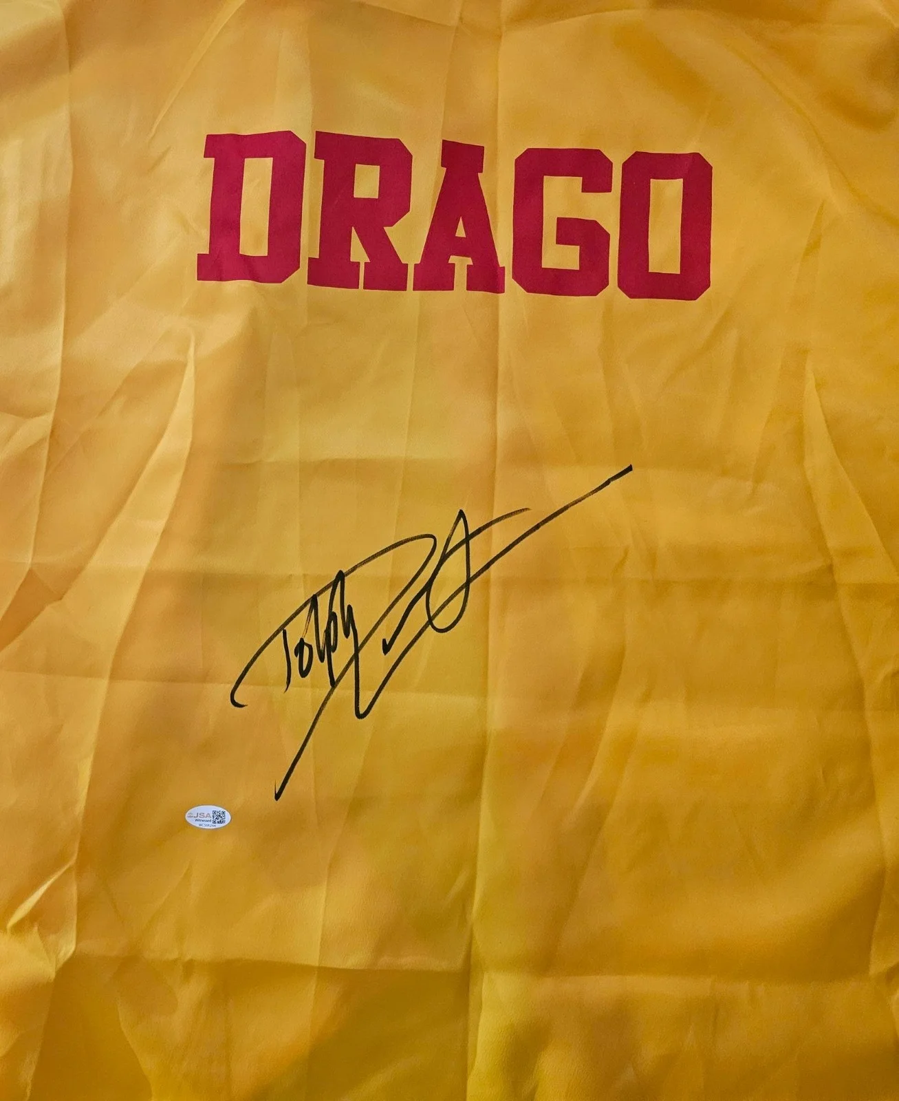 Dolph Lundgren Autographed Rocky IV Ivan Drago Boxing Robe JSA COA, image 3