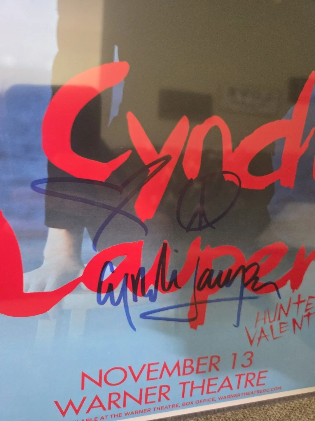 Cyndi Lauper Signed 11x17 Poster Time After Time . Hardstock, изображение 2