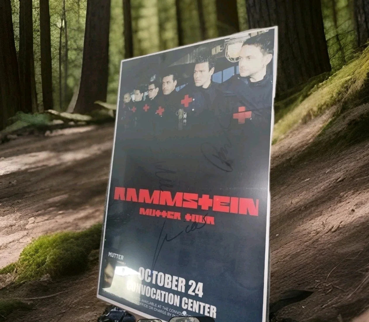 Rammstein Signed 11x17 Concert Poster Mutter Tour 8/24/2001. Sonne., изображение 2
