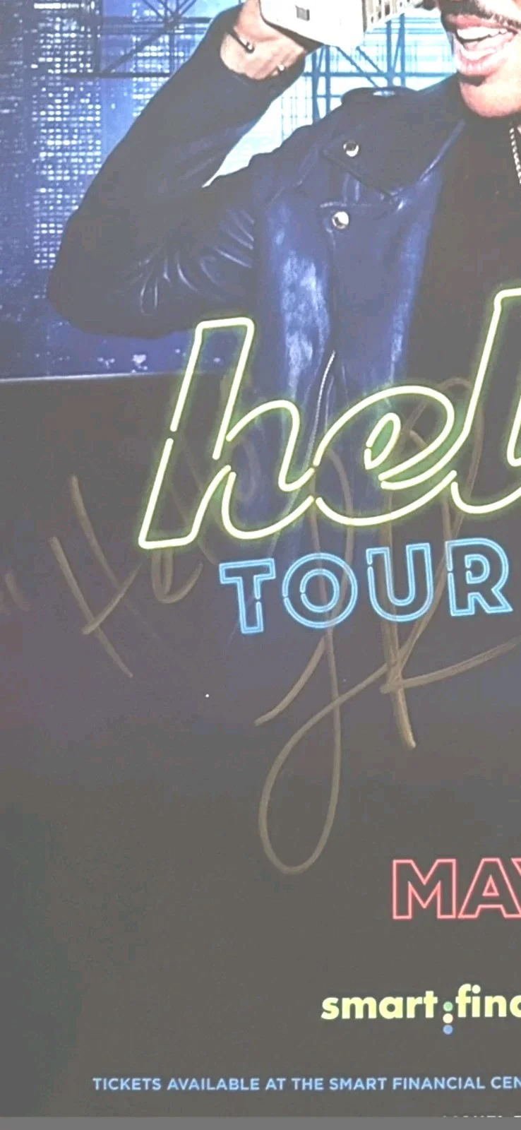 Lionel Richie — Lionel Richie Signed 11x17 Hello Smart Financial Centre At Sugar Land TX. Gold, изображение 2
