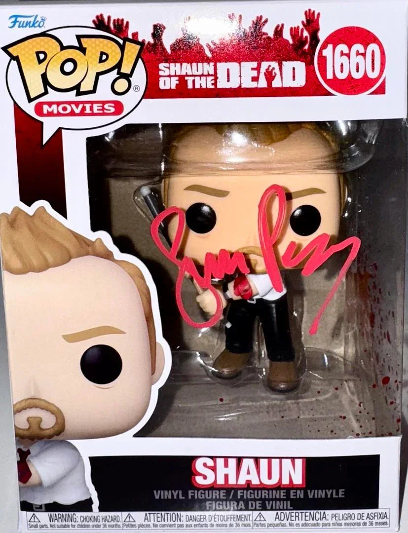 Simon Pegg — Simon Pegg Signed Funko Pop #1660 "Shaun" (Shaun Of The Dead) - JSA COA, изображение 2