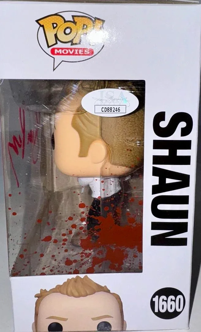 Simon Pegg — Simon Pegg Signed Funko Pop #1660 "Shaun" (Shaun Of The Dead) - JSA COA, изображение 4