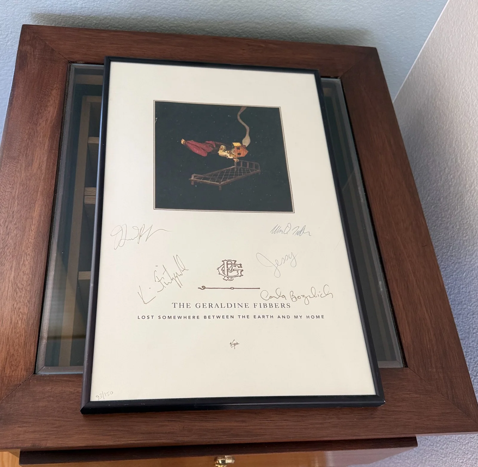 The Geraldine Fibbers #93/150 SIGNED Framed Print/Poster Lost Somewhere (1995), image 2
