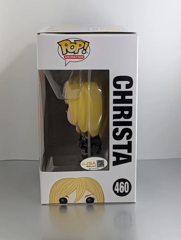 Shiori Mikami — Shiori Mikami JVA Signed Auto Funko Pop #460 Christa Attack on Titan JSA Orange, image 3