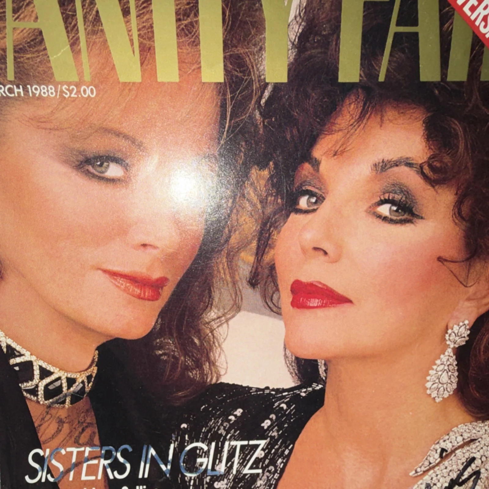 Joan Collins — Vanity Fair March 1988 Signed by Jackie & Joan Collins Sisters, изображение 4