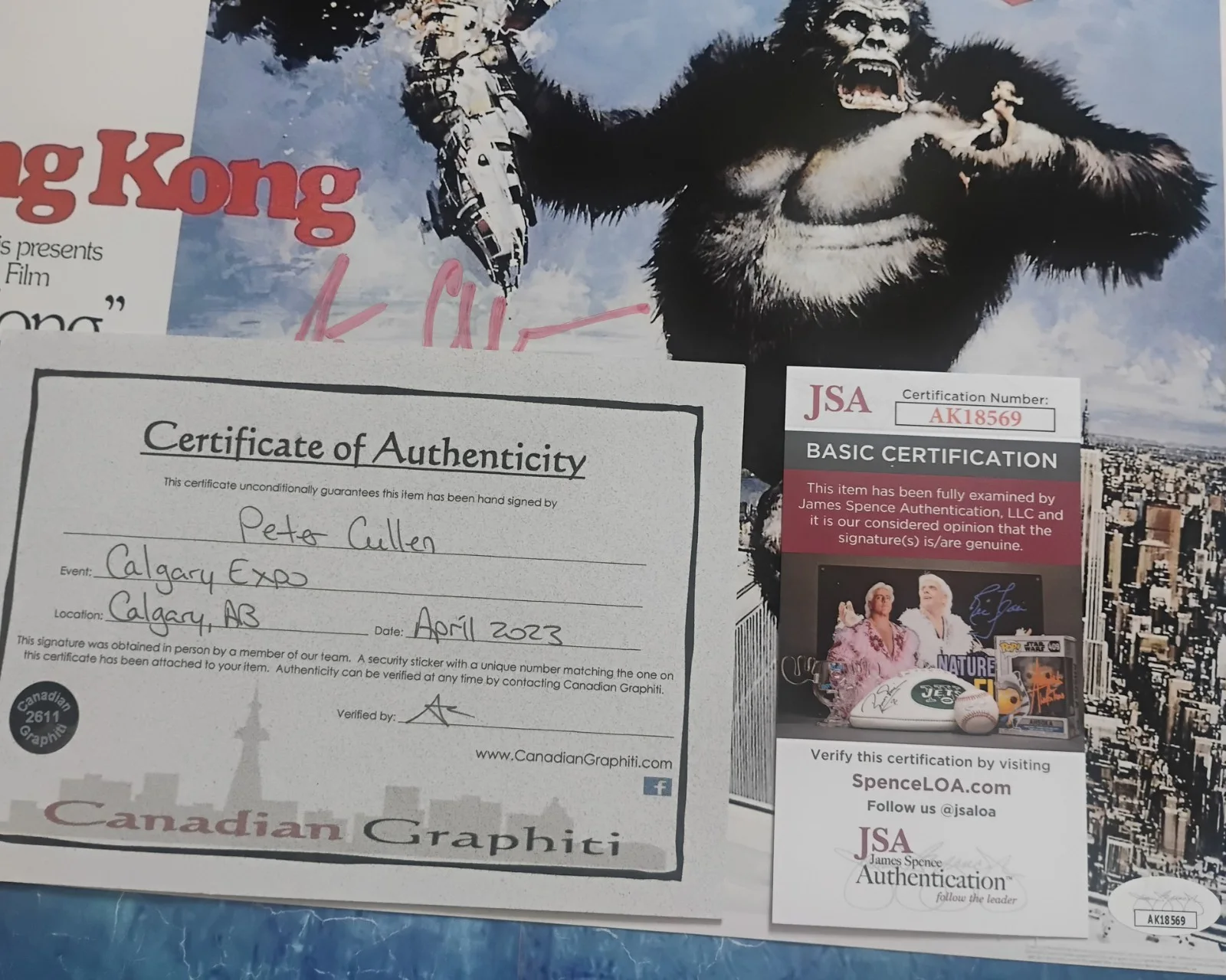 Peter Cullen Hand Signed 11x14 Photo JSA COA King Kong NO US TARIFFS, изображение 4