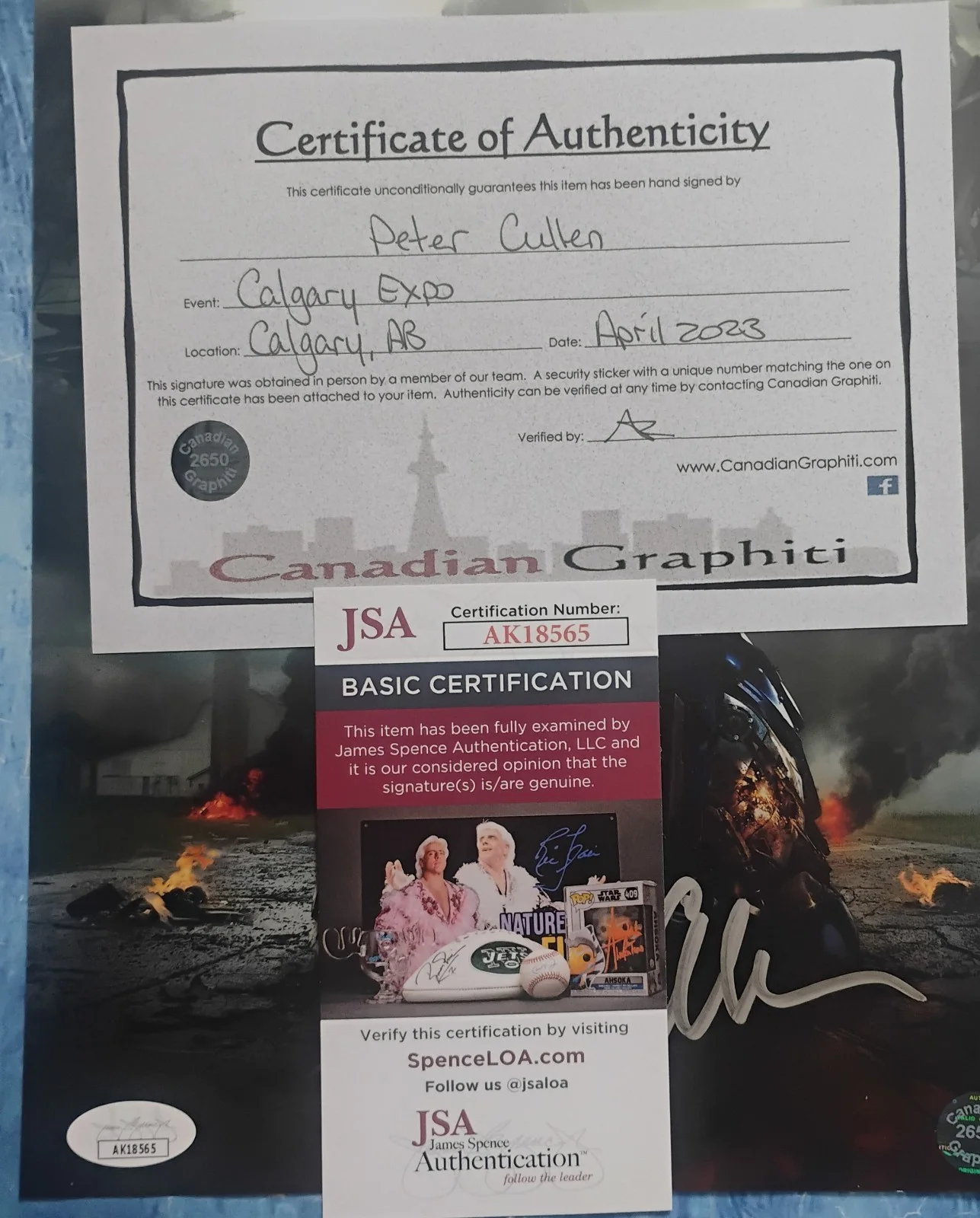 Peter Cullen Hand Signed 8x10 Photo JSA COA Transformers NO US TARIFFS, image 4