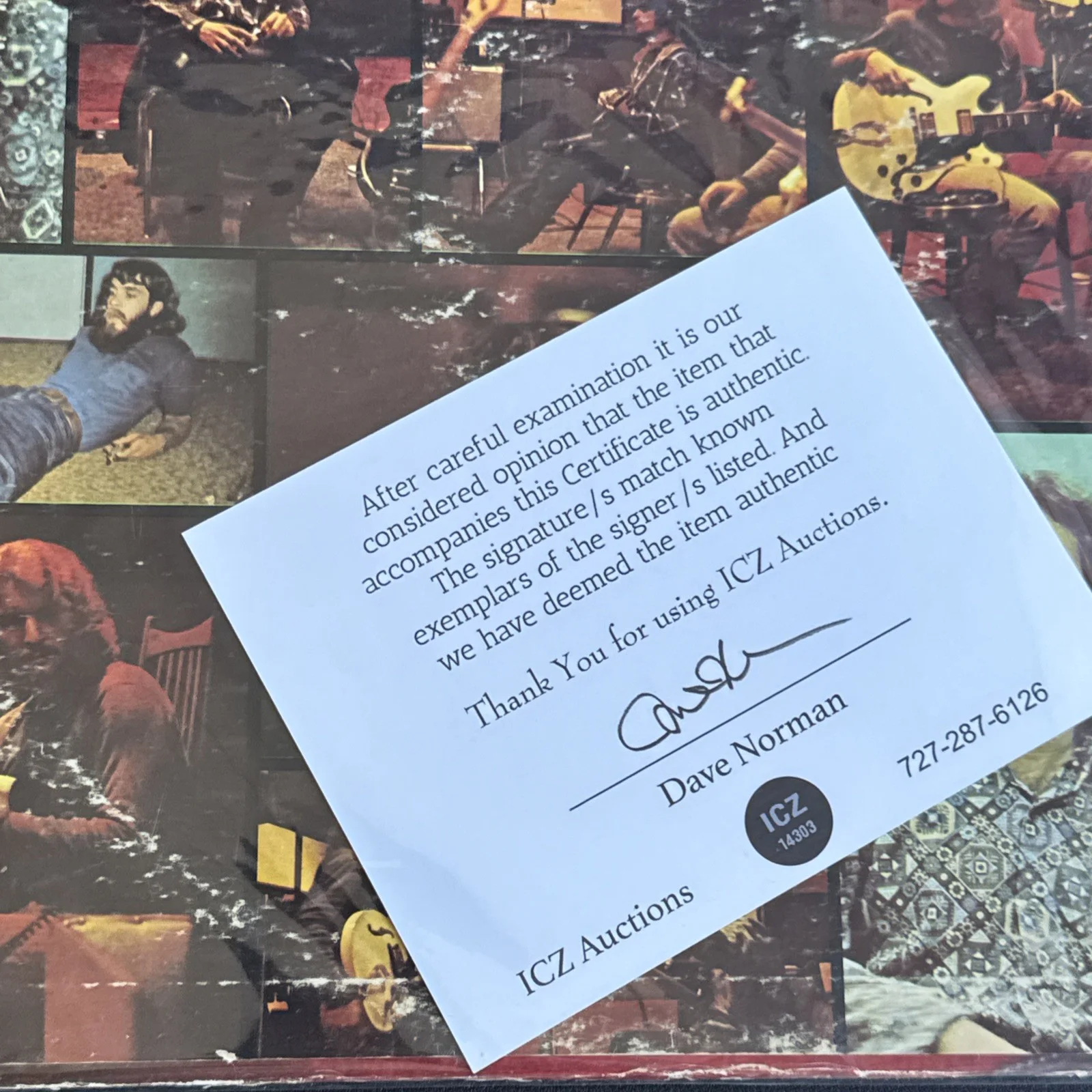 Autographed Creedence Clearwater Revival LP Signed By John Fogerty Stu Cook COA, изображение 4