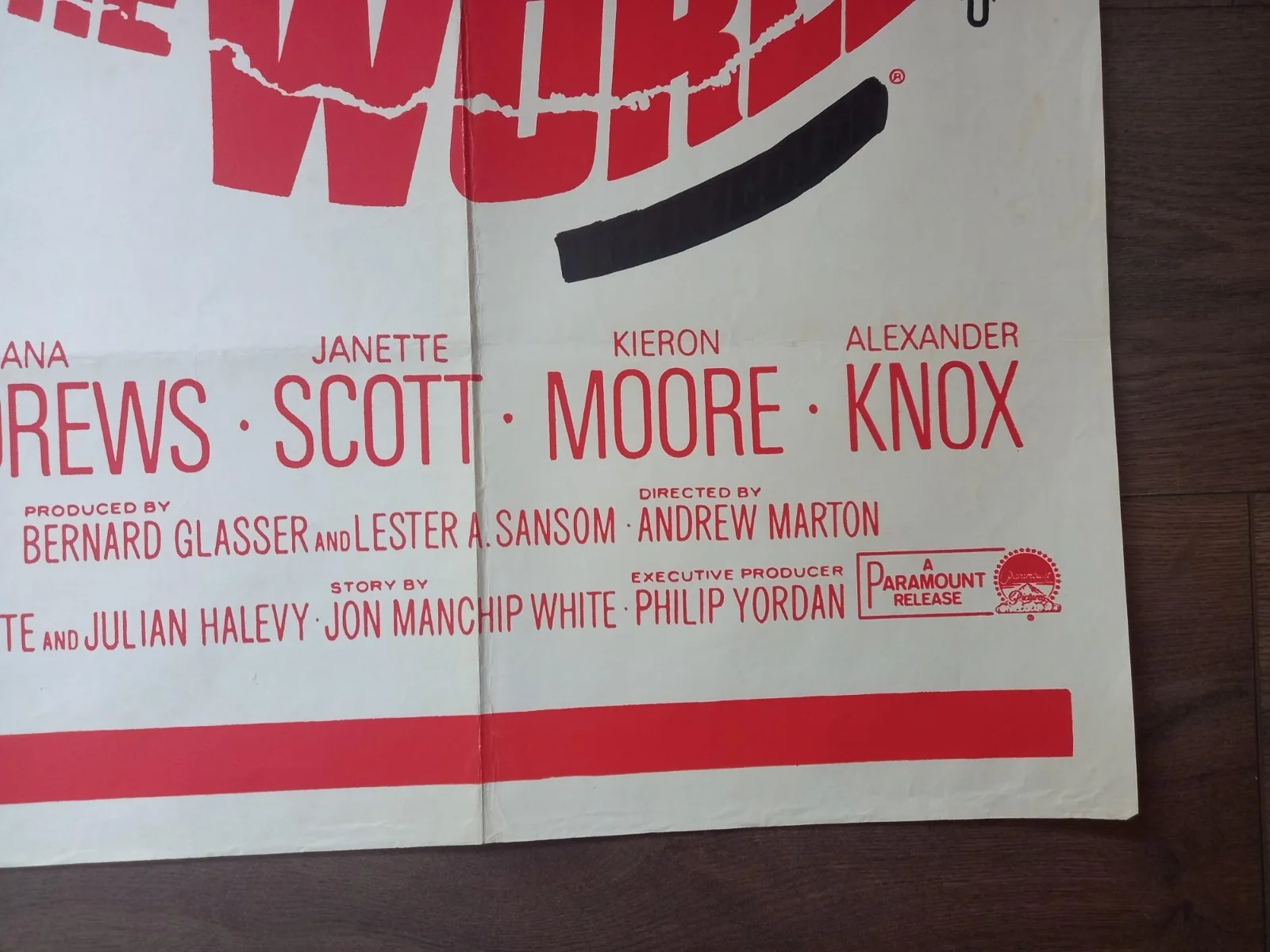 CRACK IN THE WORLD 1965 BRITISH QUAD POSTER DANA ANDREWS JANETTE SCOTT, image 5