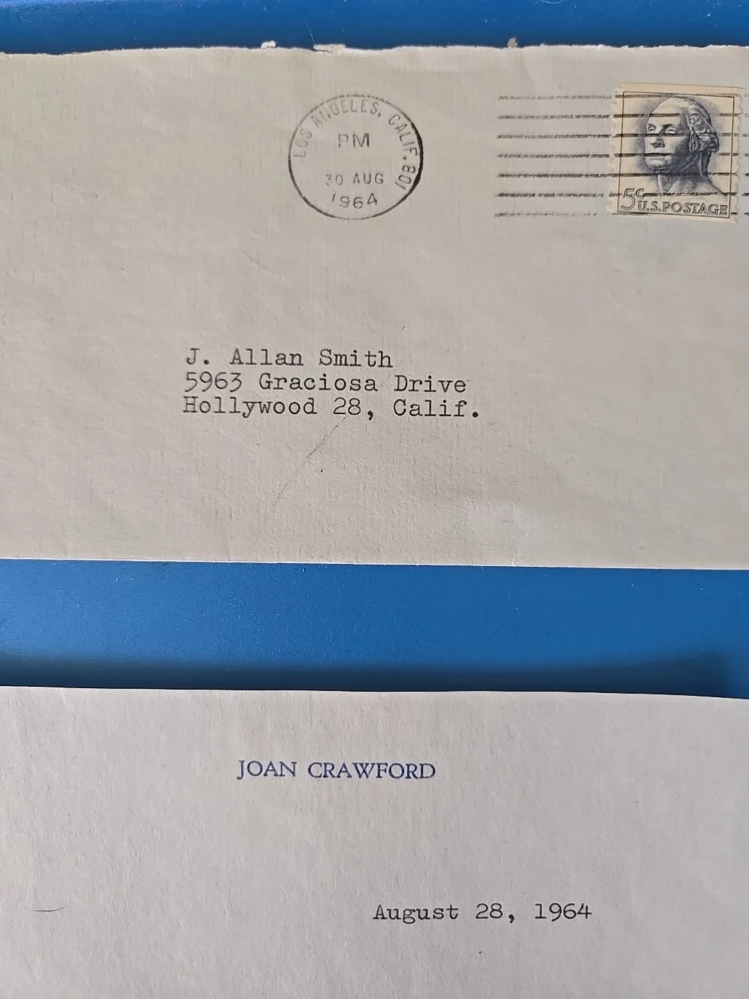 Joan Crawford — Joan Crawford ' Film-Stage-TV ' Signed Letter 1964., изображение 3