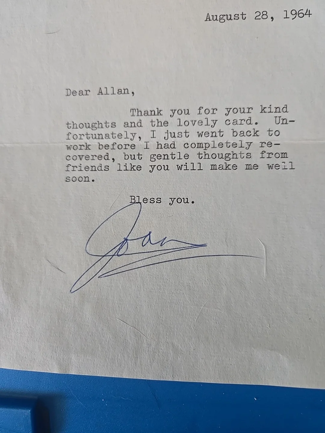 Joan Crawford — Joan Crawford ' Film-Stage-TV ' Signed Letter 1964., изображение 4