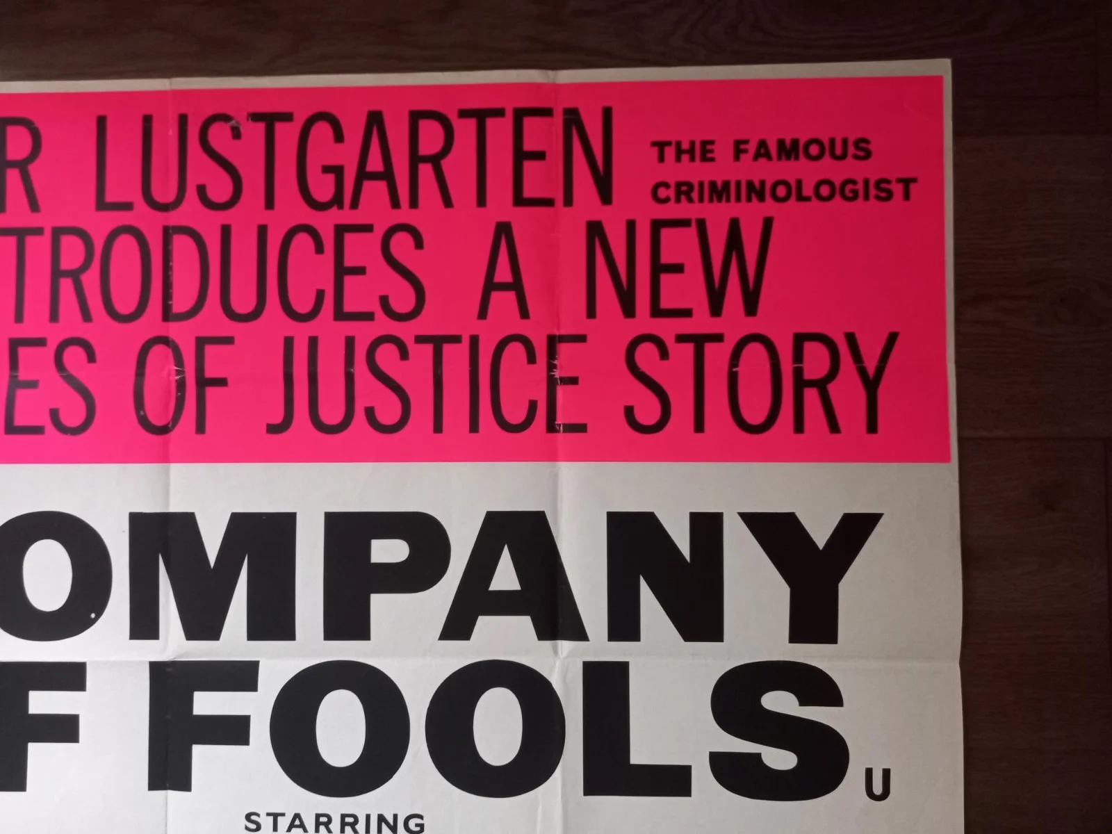 COMPANY OF FOOLS 1966 BRITISH QUAD POSTER BARRIE INGHAM MAURICE KAUFMANN, изображение 5